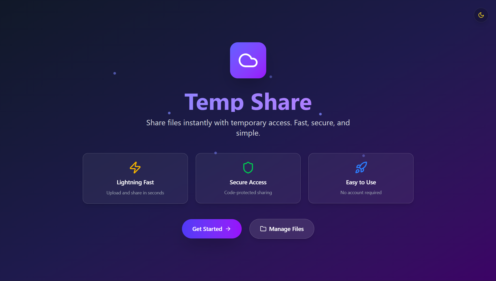 Temp Share Screenshot